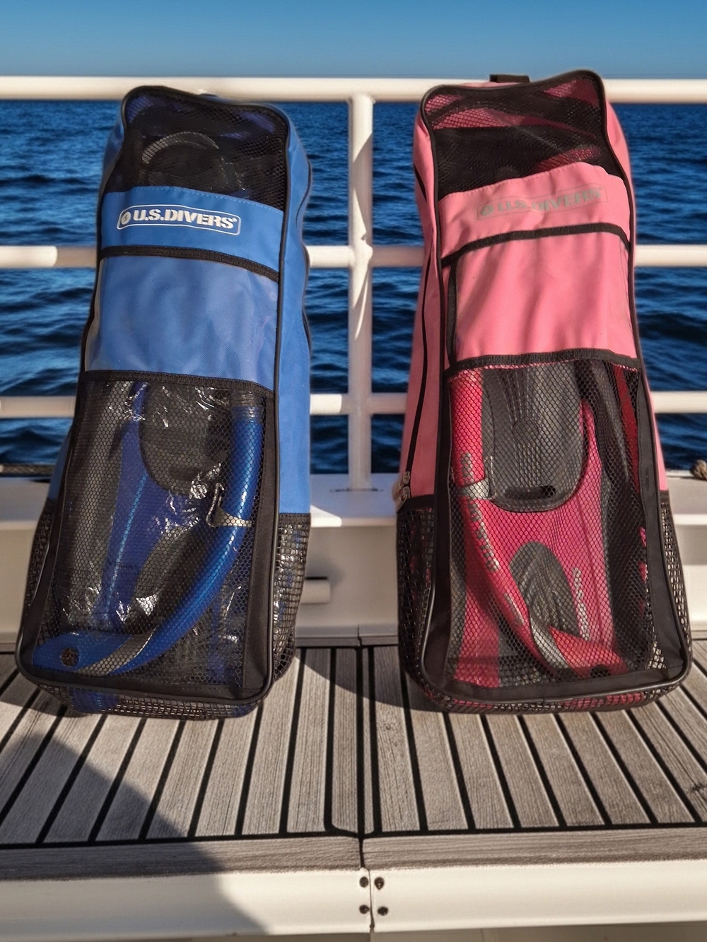 2 Complete Sets (Blue & Pink)Snorkel Gear In Bags(Also Sold Seperately See Listi